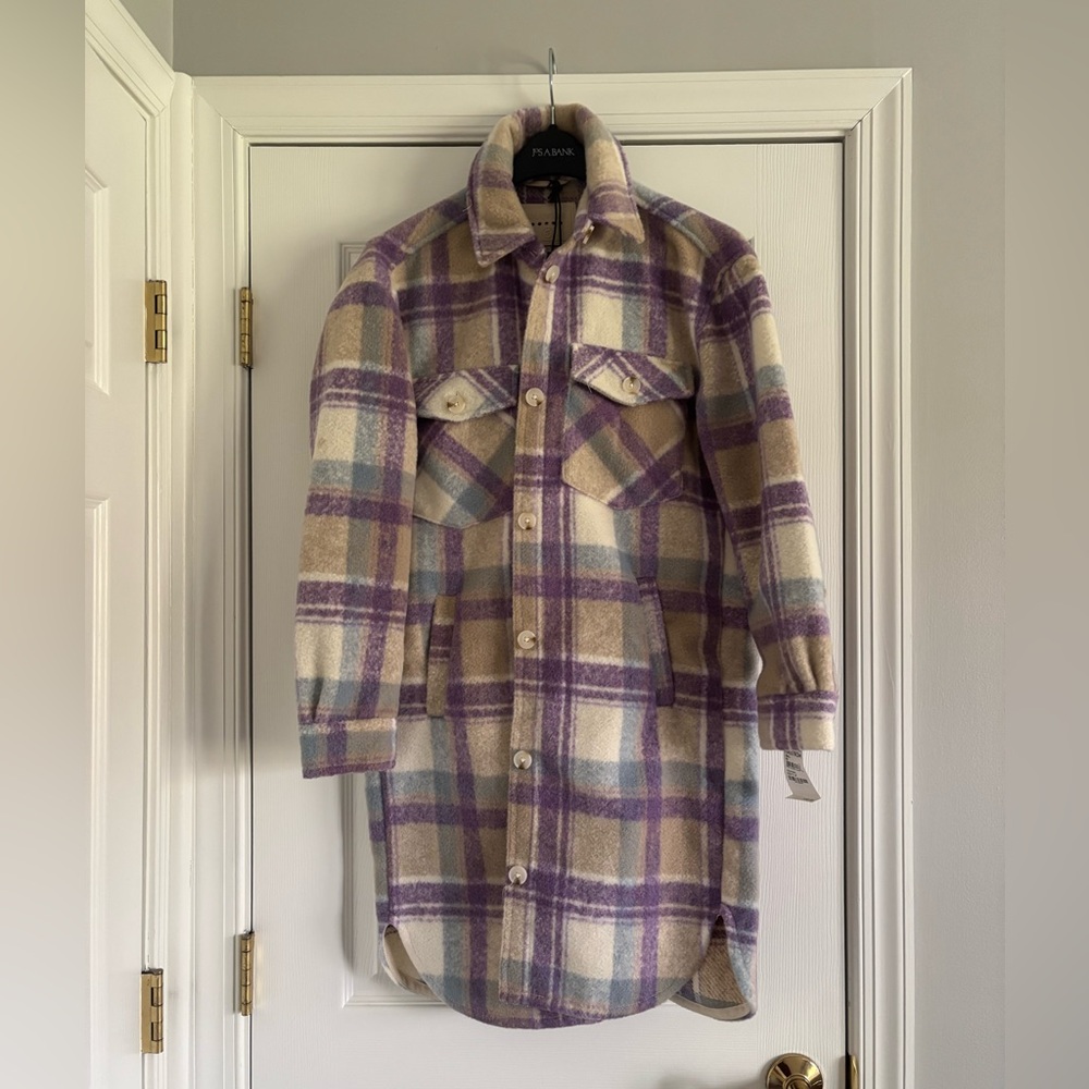 Plaid Purple and Cream Jacket by